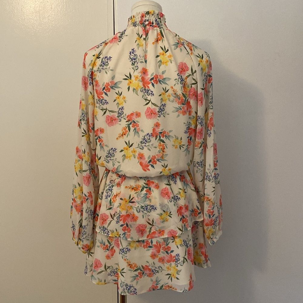 Yumi Kim Class Act Floral Mini Dress in Mulberry Ivory Size Small - Picture 7 of 12